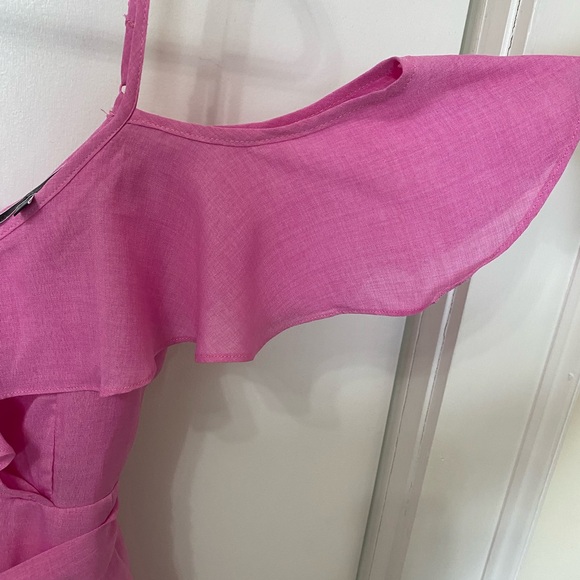 Blue Blush Pink Ruffle Romper - Picture 4 of 5